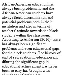 Critical Perspectives on African American Education